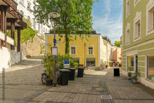 Germany, Bavaria, Passau, Carlonegasse and Grabengasse alleys photo