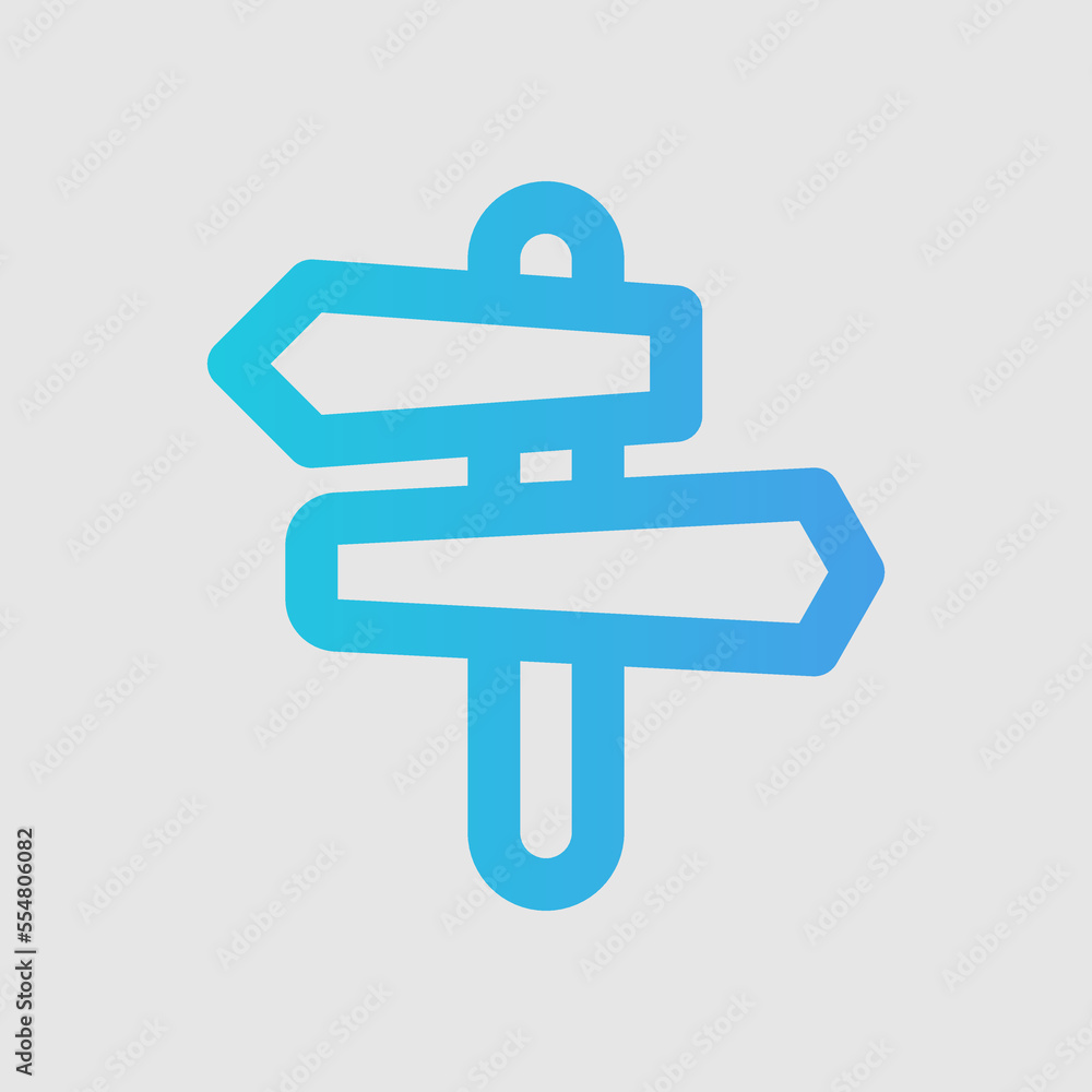 Road sign icon in gradient style about travel, use for website mobile app presentation Road sign icon in gradient style about travel, use for website mobile app presentation