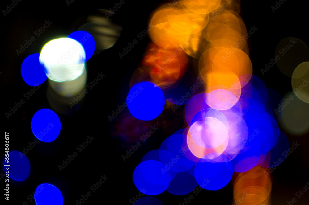 Christmas defocused decorated tree garlands. Christmas defocused decorated tree garlands.