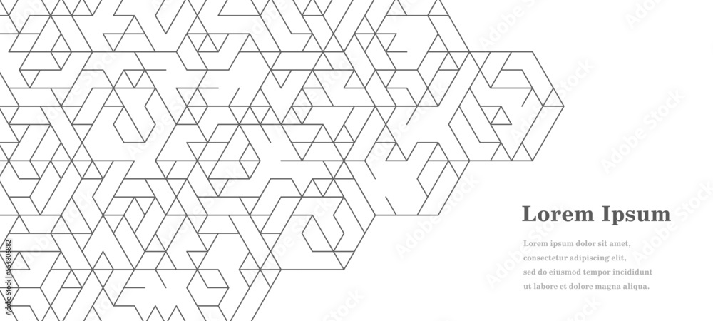 Obraz premium 幾何学 抽象 白 グレー ヘキサゴン 背景 透過