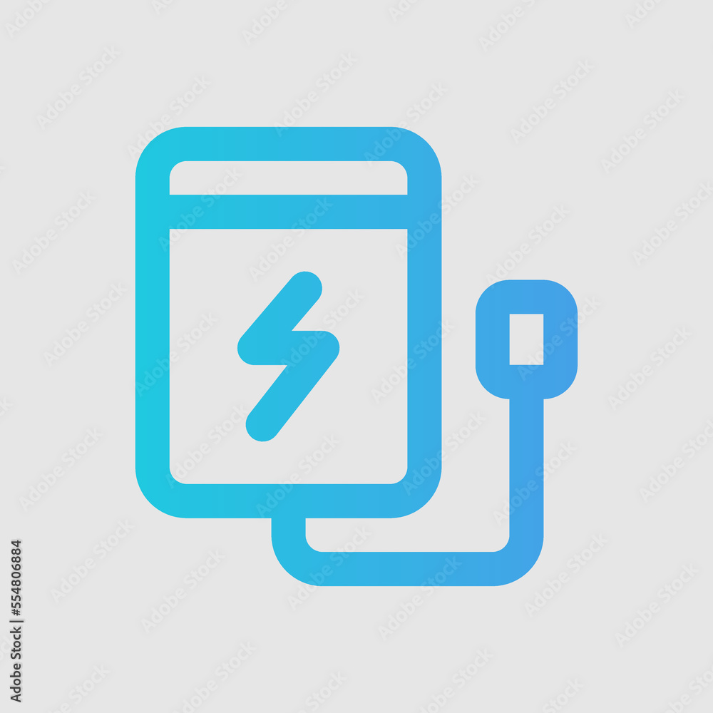 Power bank icon in gradient style about travel, use for website mobile app presentation Power bank icon in gradient style about travel, use for website mobile app presentation