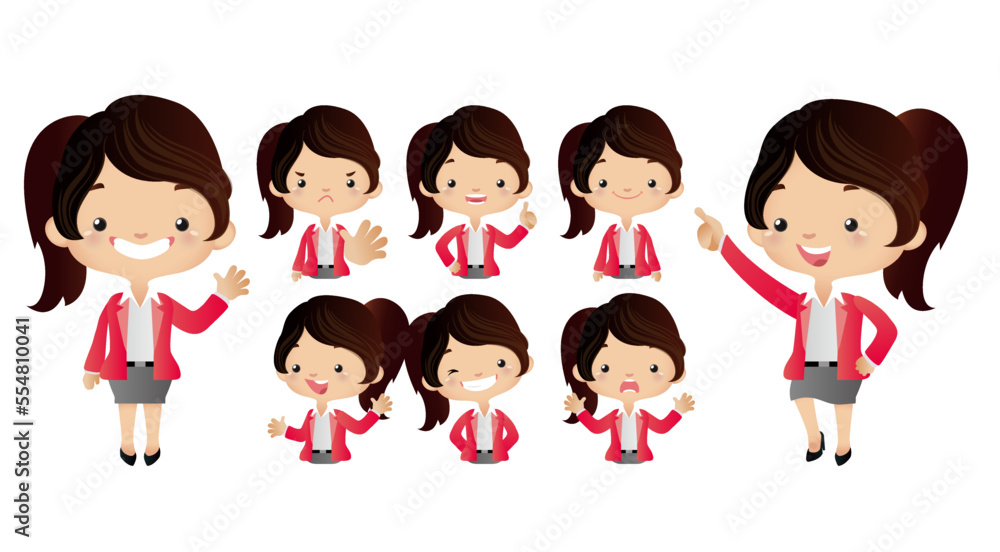 Cute business people set Cute business people set