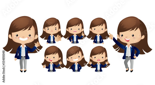 Cute business people set