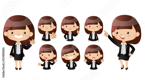 Cute business people set