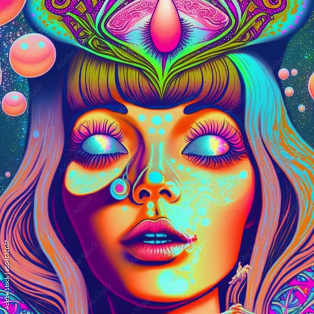 Psychedelic Woman Art Psychedelic Woman Art
