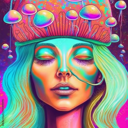Psychedelic Woman Art