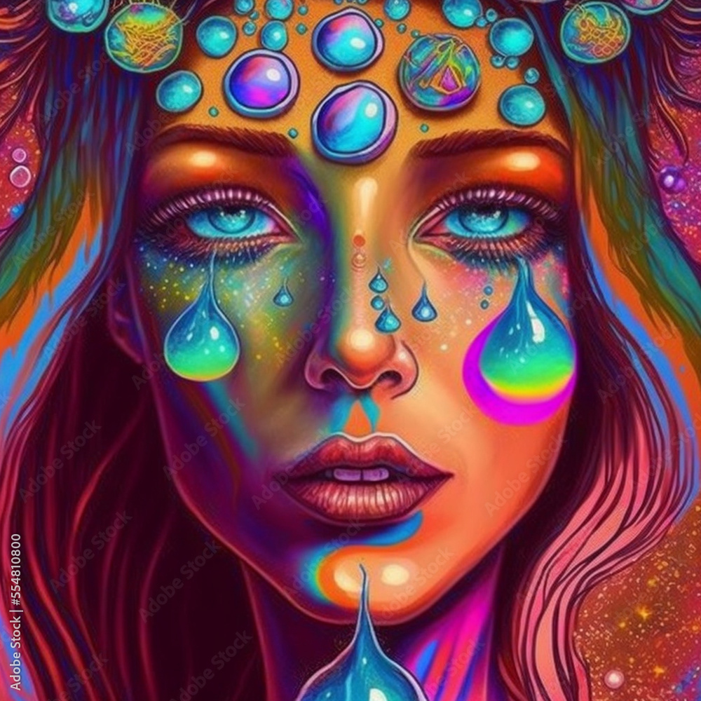 Psychedelic Woman Art