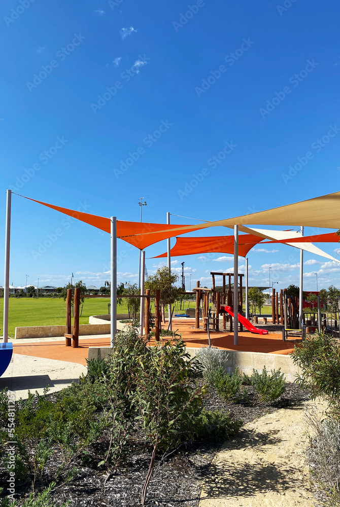 Shade roof playground Australia. Abstract picture Shade roof playground Australia. Abstract picture