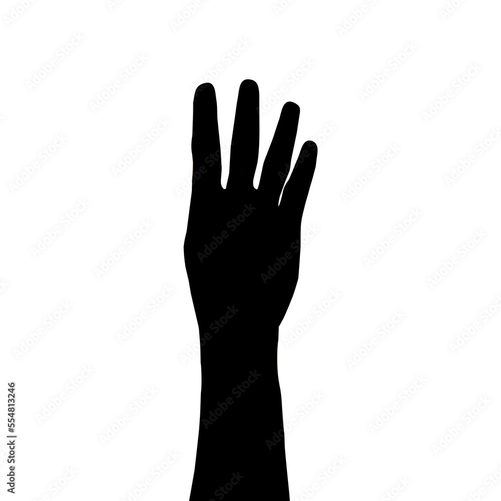 hand isolated on white