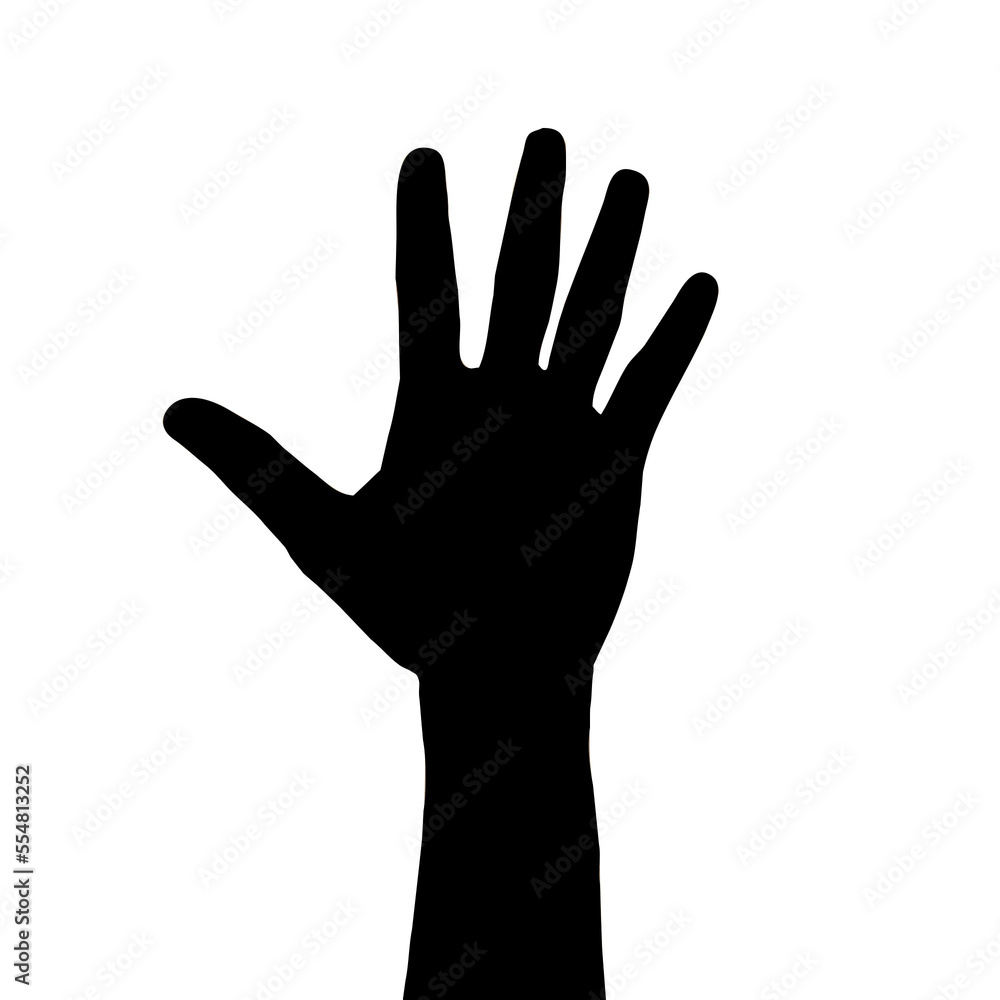 silhouette of hand. Outstretched male hand, man keeping empty palm on white isolated background. offering hand silhouette of hand. Outstretched male hand, man keeping empty palm on white isolated background. offering hand