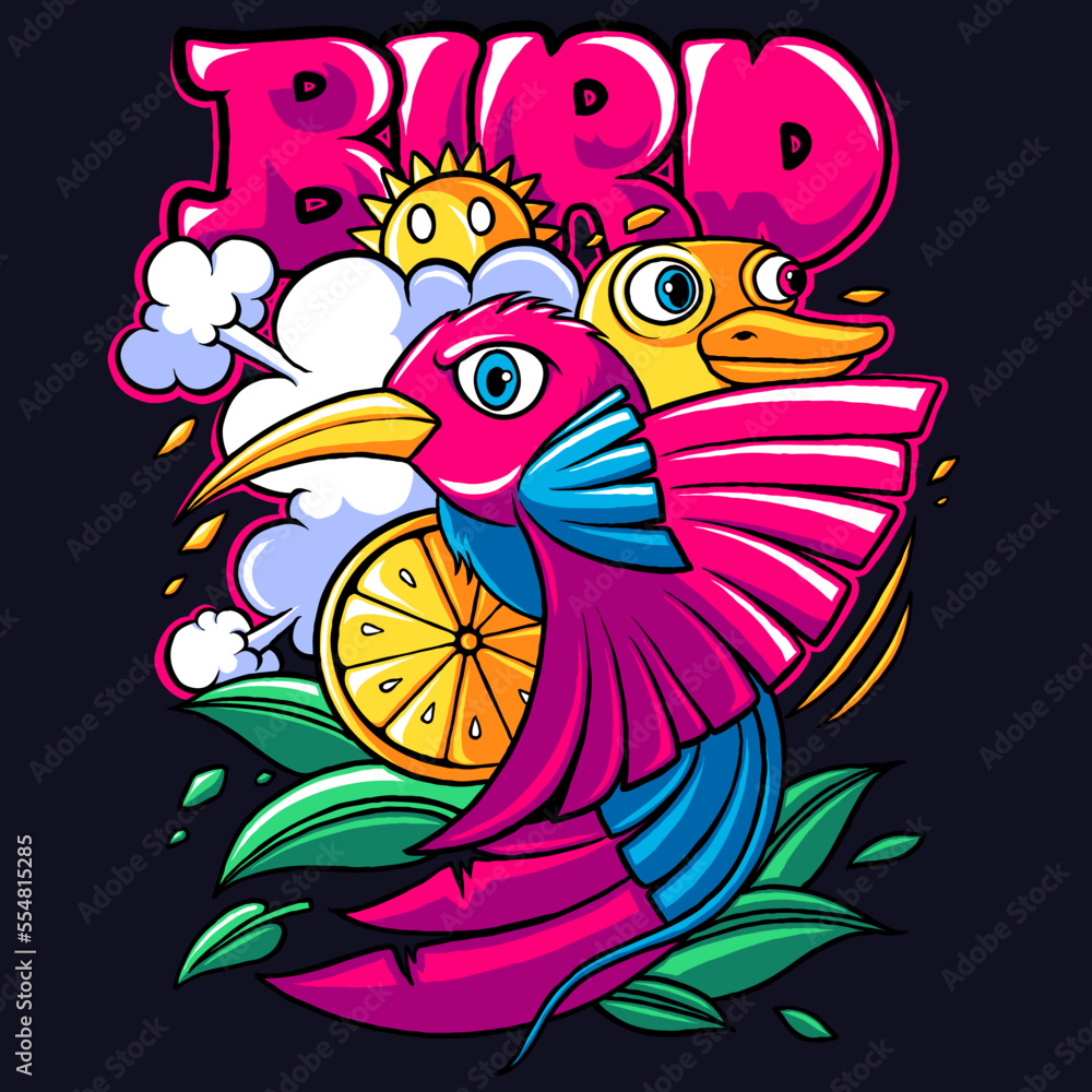 Naklejka premium funny bird