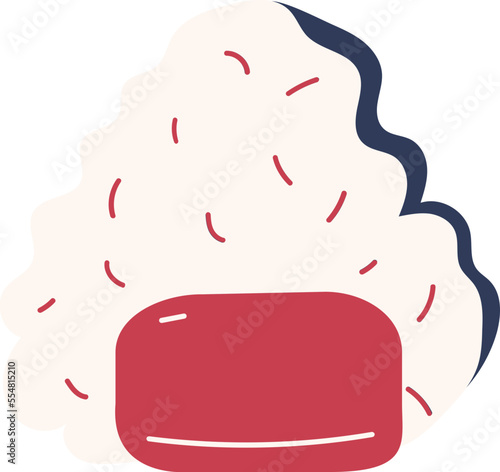 Fat onigiri illustration