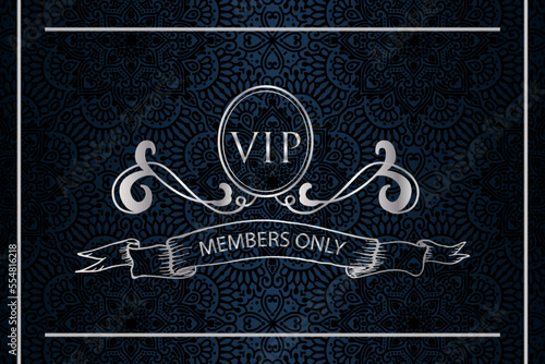 luxury metal premium vip card for vip members only , set of vintage elements