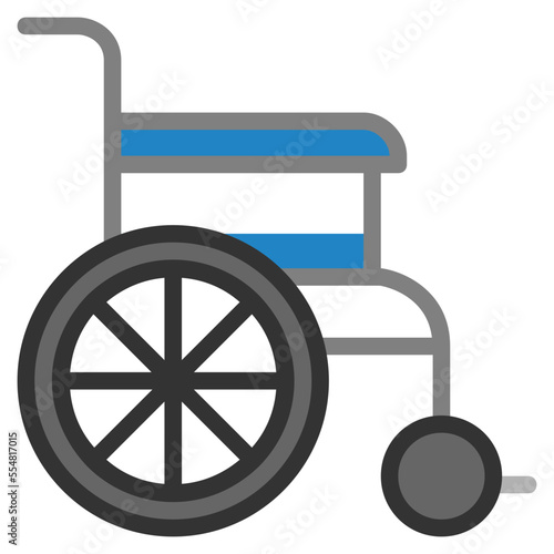 wheel chair flat icon