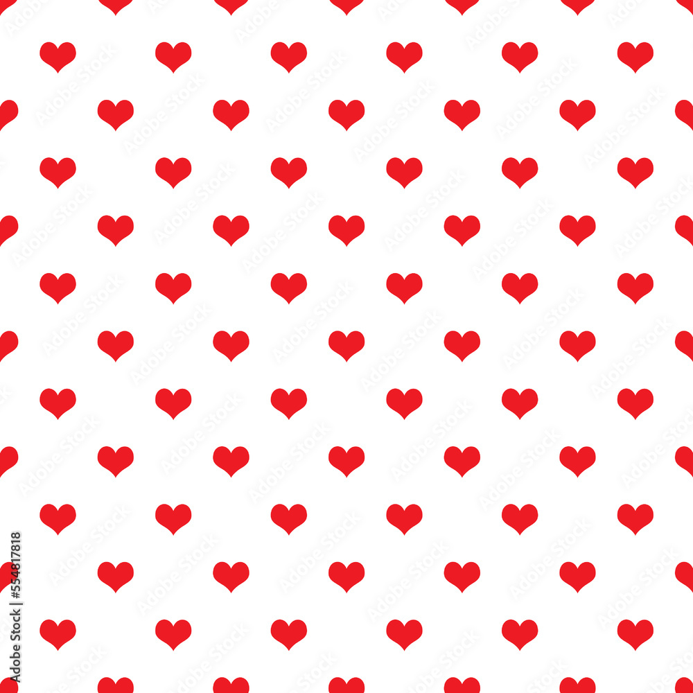 pattern with red hearts