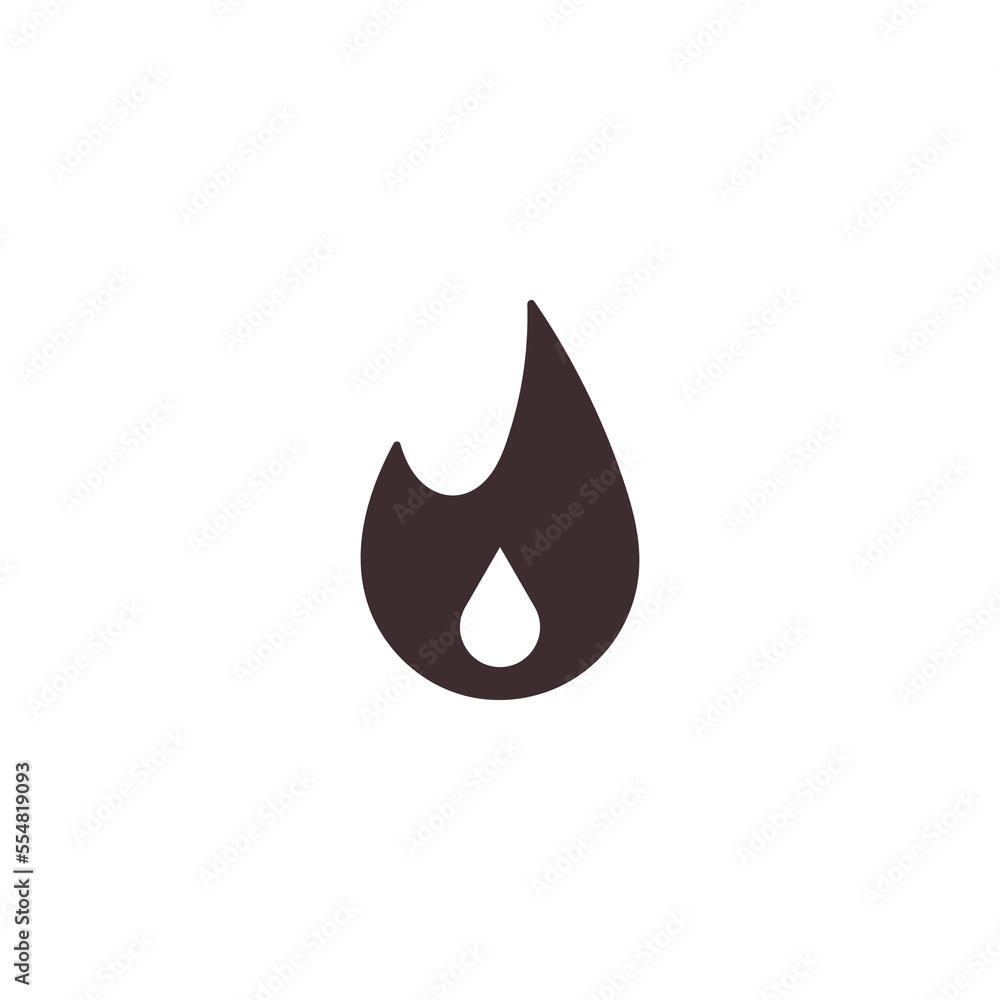 Fire icon. Hot burning flame symbol. Flammable, warning sign. Heat, blaze pictogram. Explosive inflammable logo. Smoke danger detector. Flat vector illustration isolated on white background Fire icon. Hot burning flame symbol. Flammable, warning sign. Heat, blaze pictogram. Explosive inflammable logo. Smoke danger detector. Flat vector illustration isolated on white background