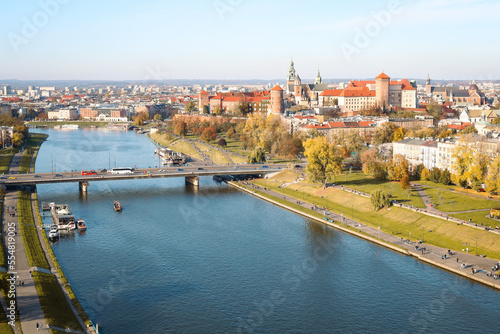 Krakow panorama city view of Wawel Royal Castle © Patrycja