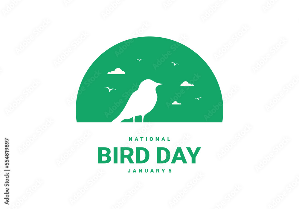 National bird day background celebrated on January 5. National bird day background celebrated on January 5.