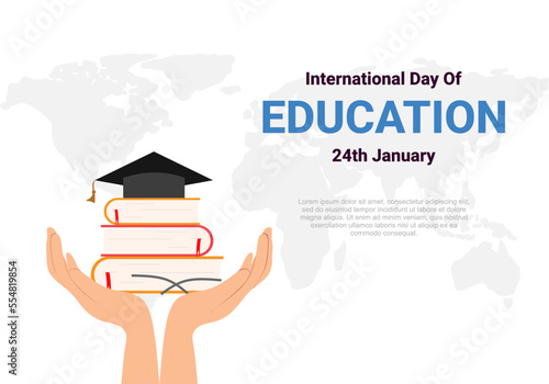 international day of education background celebrated on january 24th.