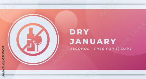 Happy Dry January Day Celebration Vector Design Illustration for Background, Poster, Banner, Advertising, Greeting Card