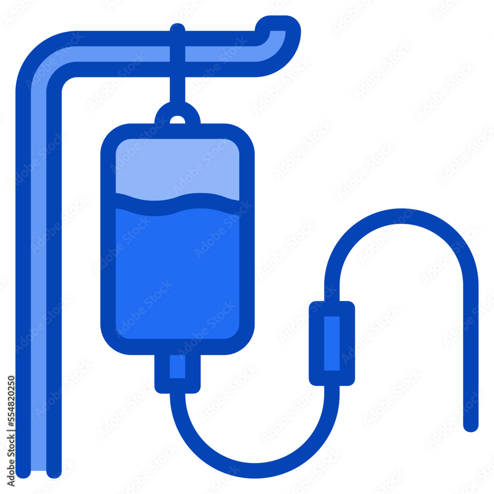 saline bag blue icon