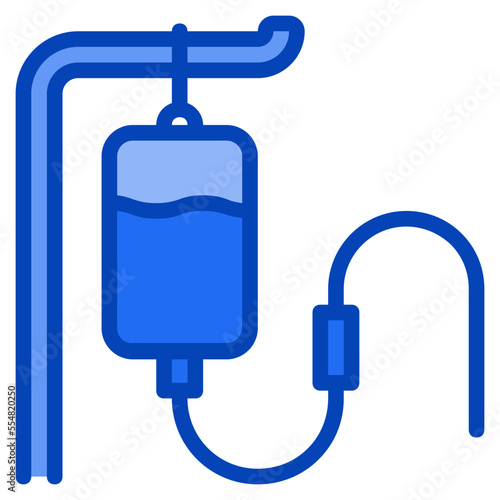 saline bag blue icon