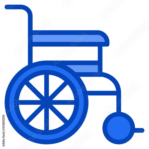 wheel chair blue icon