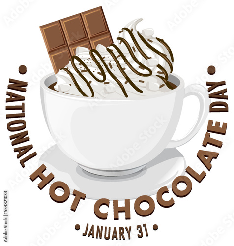 National Hot Chocolate Day Banner Design