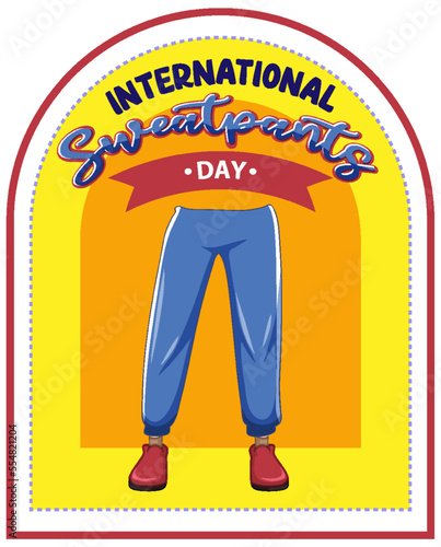 International Sweatpants Day Banner Design