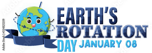 Happy earths rotation day banner design