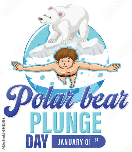 Polar Bear Plunge Day Banner Design
