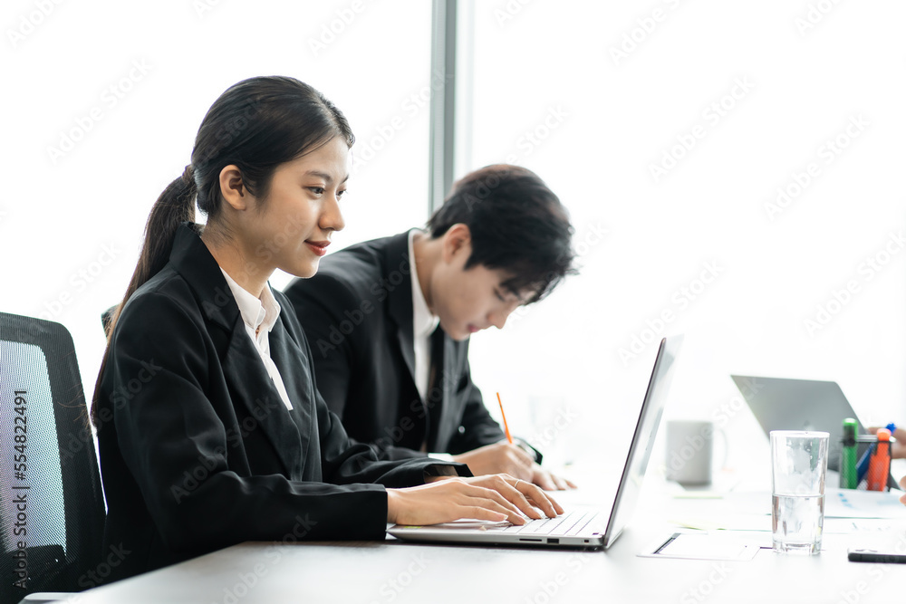 image of a group of Asian businessmen working together at the company image of a group of Asian businessmen working together at the company