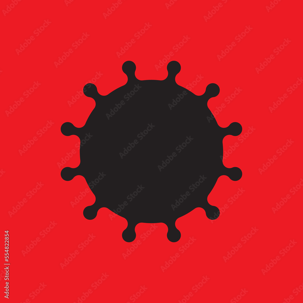 Covid - coronavirus red background Covid - coronavirus red background