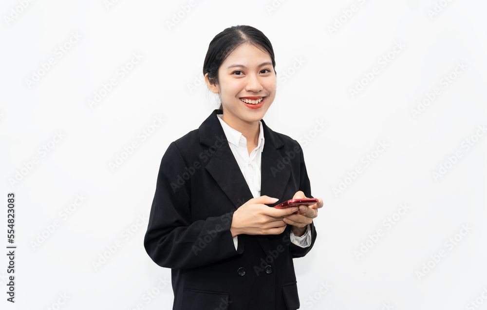 Asian businesswoman portrait on white background Asian businesswoman portrait on white background