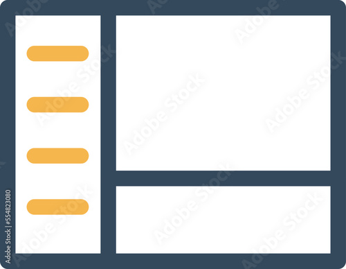 Left Sidebar Vector Icon
