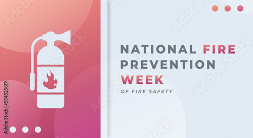 Happy National Fire Prevention Week Celebration Vector Design Illustration for Background, Poster, Banner, Advertising, Greeting Card
