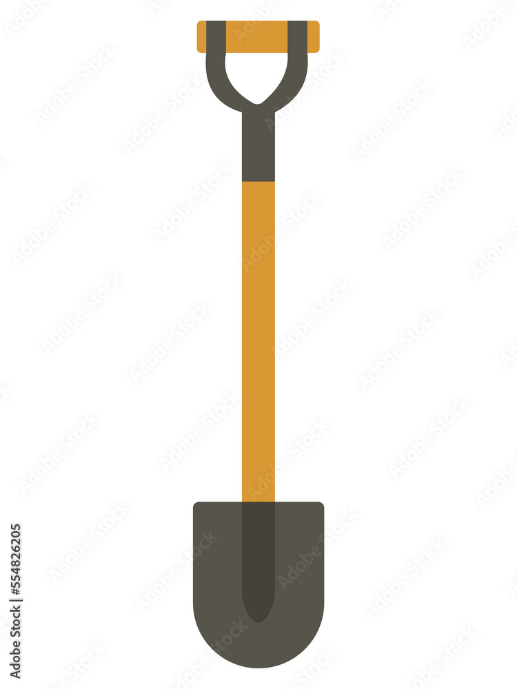 Shovel, gardening tool with wooden handle and metal base Shovel, gardening tool with wooden handle and metal base