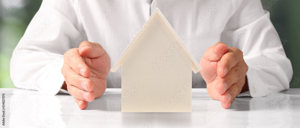 House Residential Structure in hand model house House Residential Structure in hand model house
