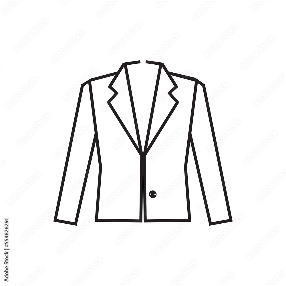 jacket icon, vector, illustration on white background jacket icon, vector, illustration on white background