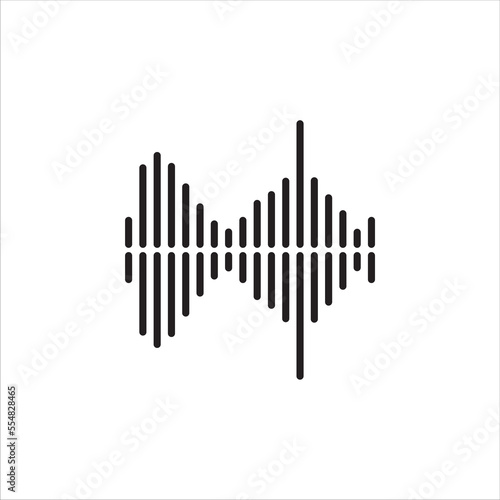 sound wave icon, vector, illustration on white background