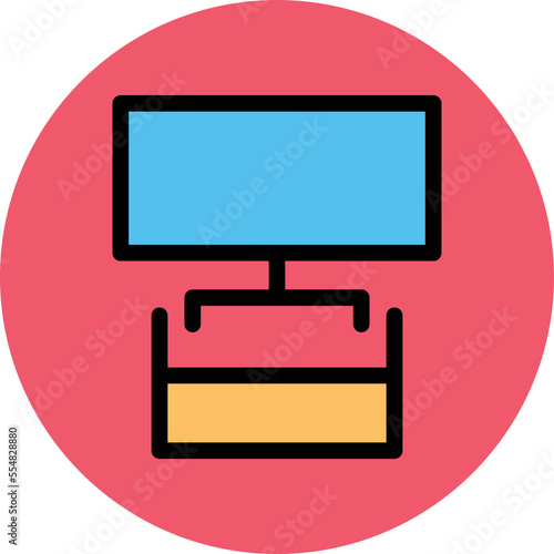 Desktop Screen Vector Icon 