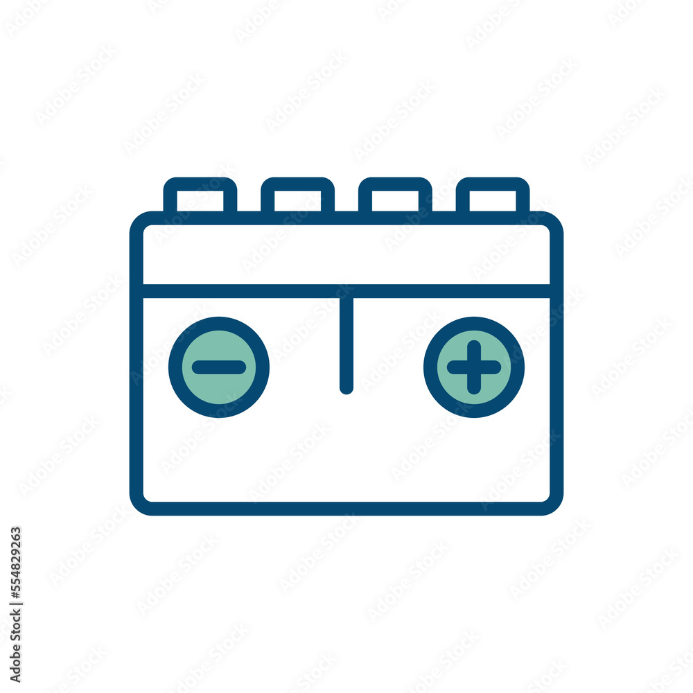 car battery icon vector design template in white background car battery icon vector design template in white background