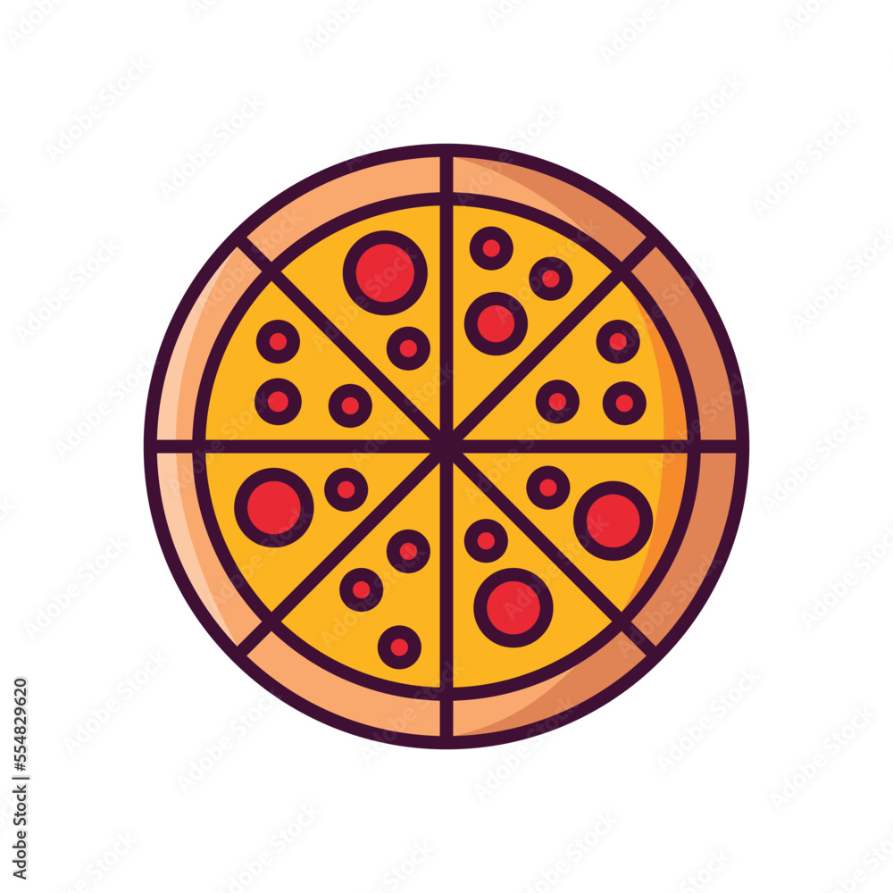 pizza icon vector design template in white background pizza icon vector design template in white background