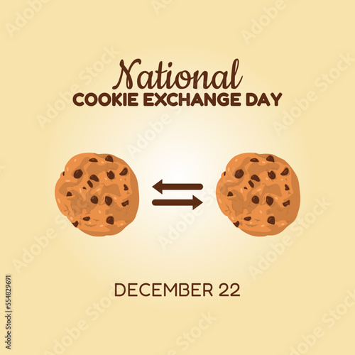 vector graphic of national cookie exchange day good for national cookie exchange day celebration. flat design. flyer design.flat illustration.