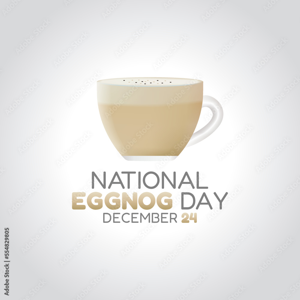 vector graphic of national eggnog day good for national eggnog day ...