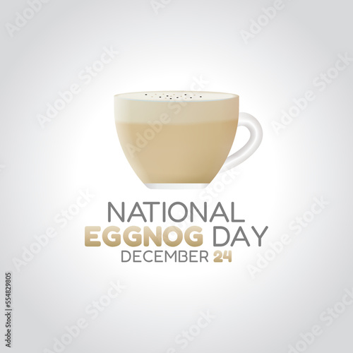 vector graphic of national eggnog day good for national eggnog day celebration. flat design. flyer design.flat illustration.