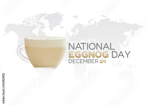 vector graphic of national eggnog day good for national eggnog day celebration. flat design. flyer design.flat illustration.
