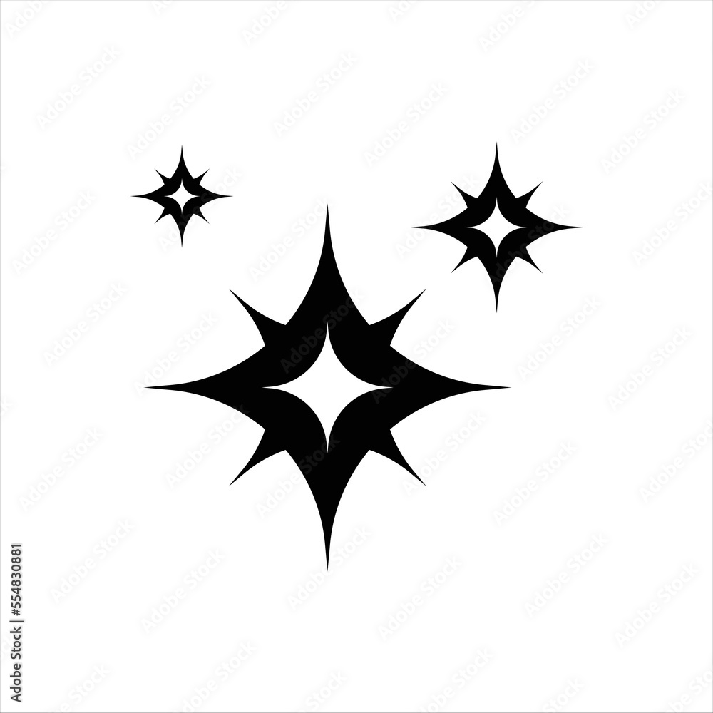 Sparkle Star Icon Vector Illustrations Sparkle Star Icon Vector Illustrations