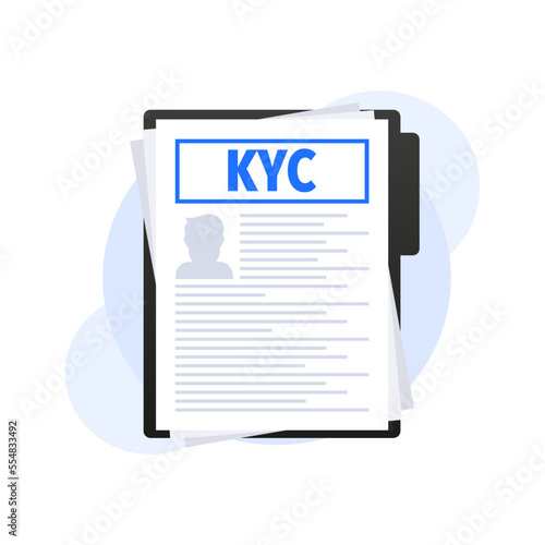 KYC - know your customer Document, verifying the identity.