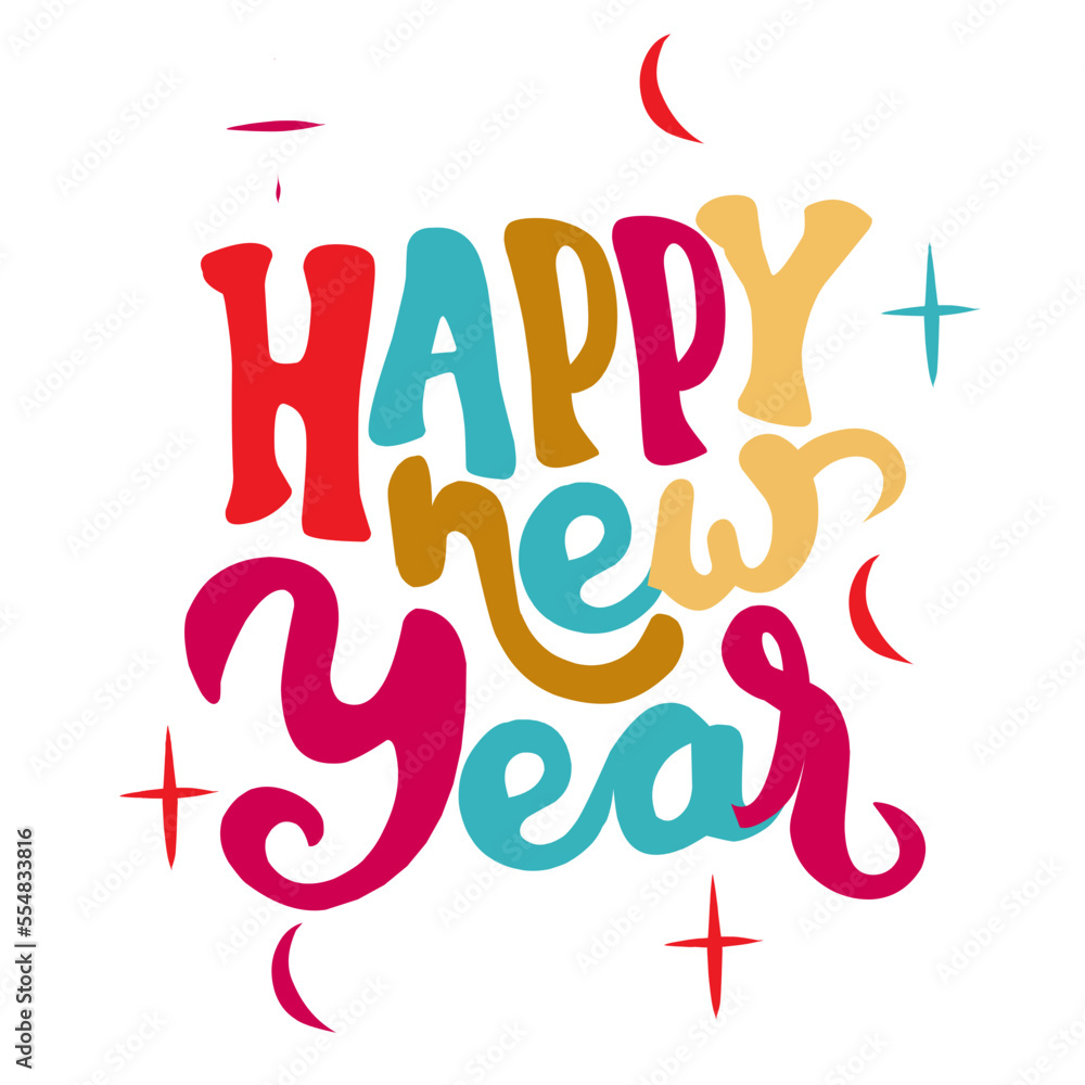 Happy New Year Calligraphy Happy New Year Calligraphy